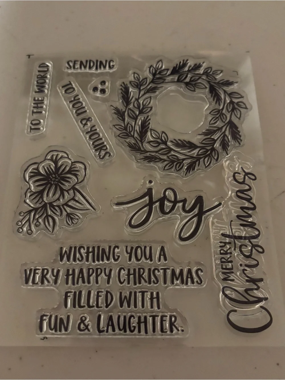 Christmas clear stamps. Arts and crafts. Looks new